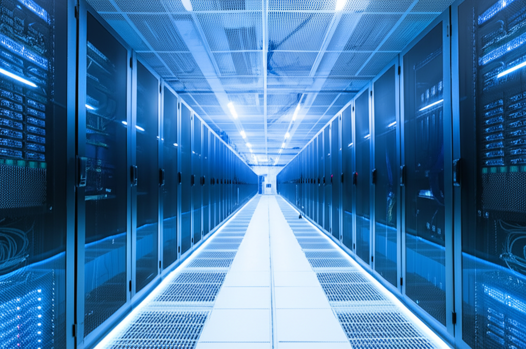 AWS infrastructure optimization showing cloud architecture and server racks